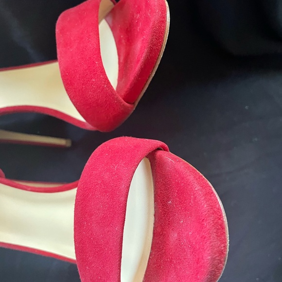 Barney’s New York Red Suede High Heel Sandals size 39.5 - Picture 3 of 10